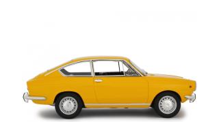 Fiat 850 SPORT COUPÈ 1968 gelb Laudoracing-Models 1:18 Resinemodell (Türen, Motorhaube... nicht zu öffnen!)